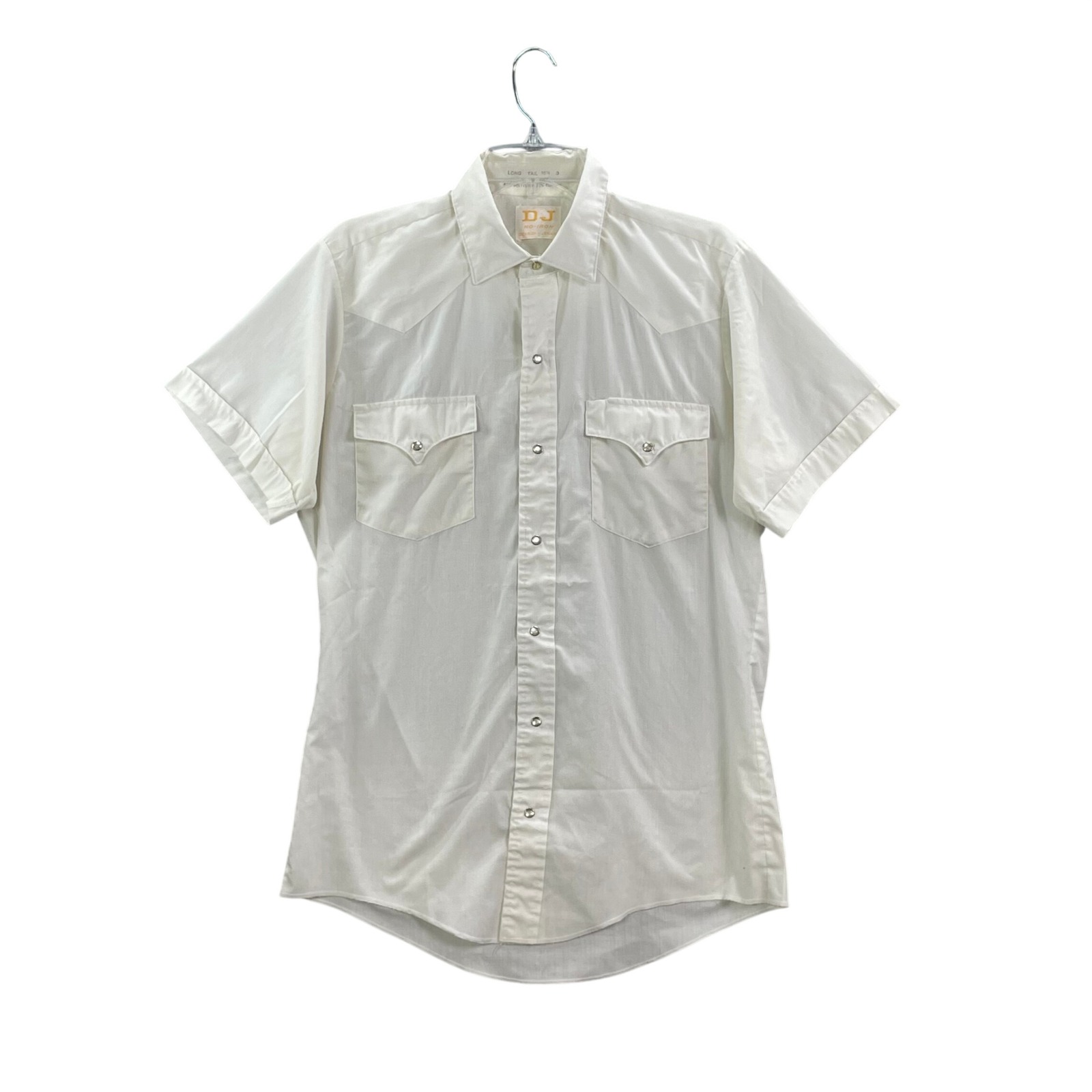 Dickson-Jenkins Western Shirt Women's 15.5 White Pearl Snap Short Sleeve Vintage
